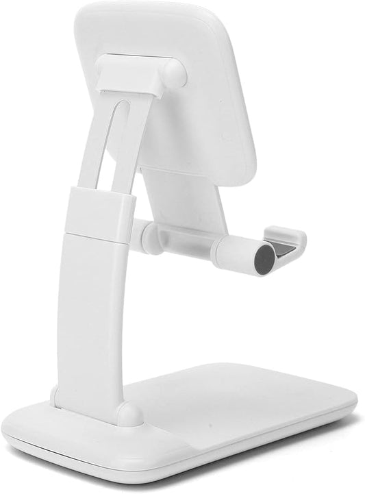 ciciglow Adjustable Desktop Mobile Phone Tablet Stand Holder for Webcast Online Meeting (Plastic White)
