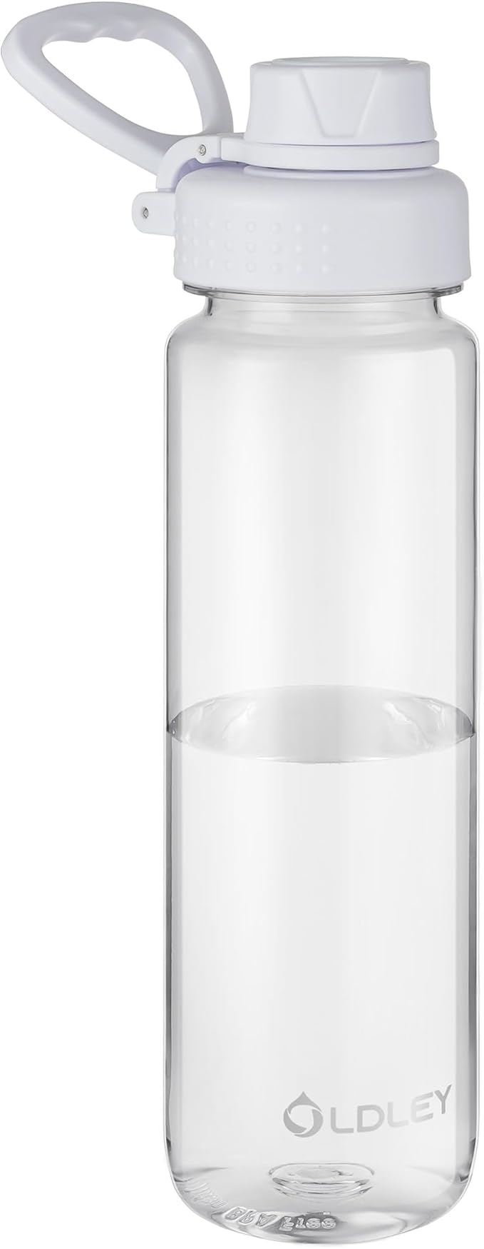 OLDLEY 32 oz Water Bottle, Sports Tritan Water Bottle with Carry Handle and Spout Lid, Leakproof & BPA Free Large Water Bottles for Home,Travel, School, Outdoors, Gym, Transparent