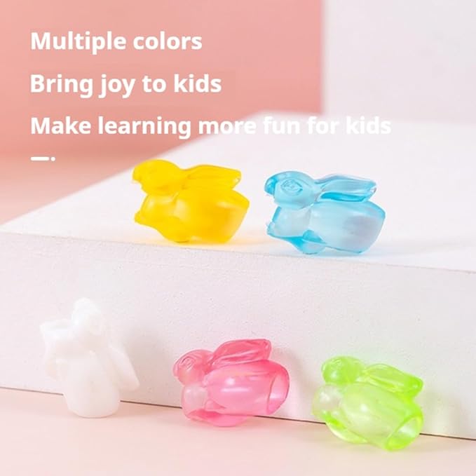 14 Pcs Pencil Grippers, Rabbit Pencil Holders for Handwriting Posture Correction Writing Tool Ideal for Kids Toddlers Adults's Pen Holding Posture Training (Set-14pcs)