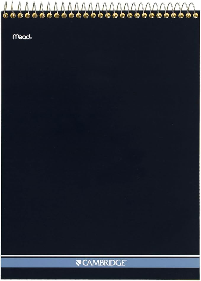 Mead Writing Pads, Wide Ruled Paper, 8-1/2" x 11", 70 Sheets, Memo Pads, Note Pads, Steno Pads, Yellow (59880)