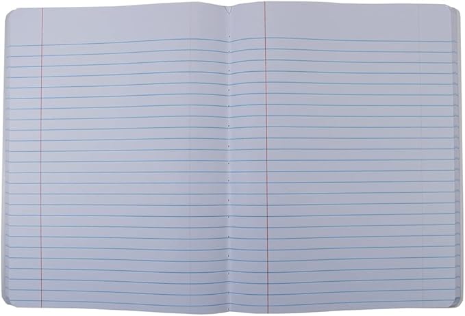 Top Flight 3-Subject Colored Marble Composition Book, 120 Sheets, Wide Rule, 9.75 x 7.5 Inches, 1 Book, Cover Color May Vary (43200)
