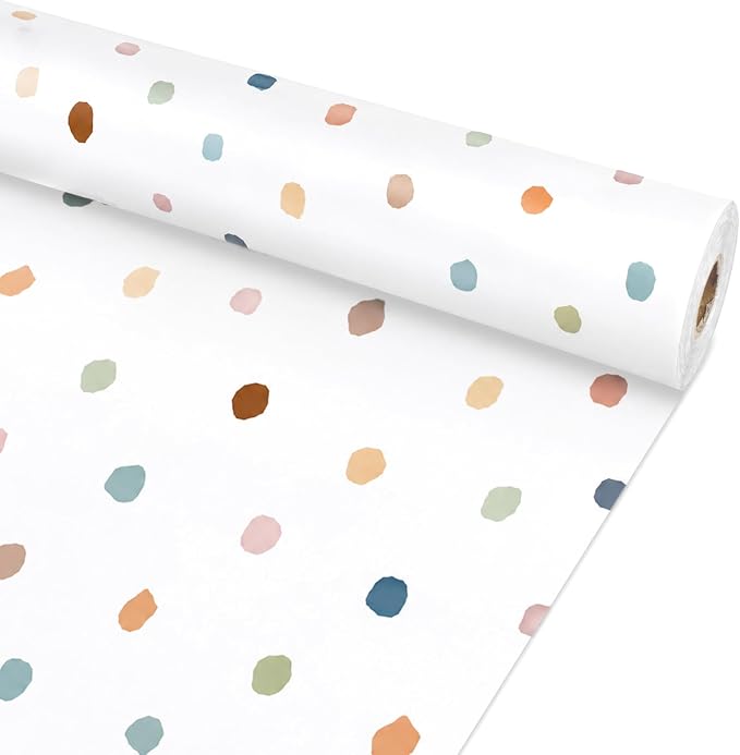 Colorful Boho Polka Dot Bulletin Board Roll Non-Woven Fabric 15.7" x40ft