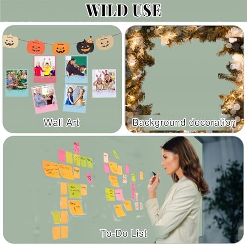 Sage Green Bulletin Board Roll Non-Woven Fabric Poster 15.7" x65.6ft