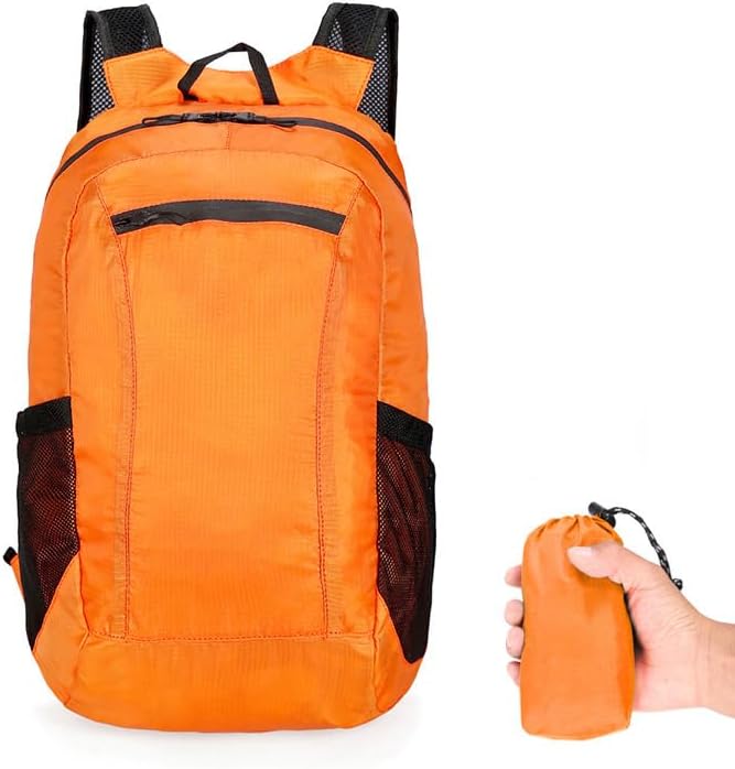 18L Mini Foldable Daypack, Waterproof and Lightweight Backpack | Small Outdoor Camping Day Pack, Travel Packable Bag for Men and Women, Easy to Carry