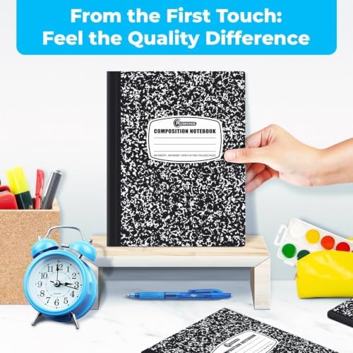 Rosmonde 50 Pack Bulk Composition Notebooks, College Ruled, Marble Notebook