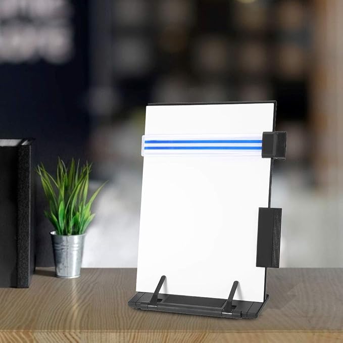 Adjustable Book Stand for Reading and Studying Foldable Portable Document Holder with 6 Angle Settings for Textbooks Cookbooks and Tablets