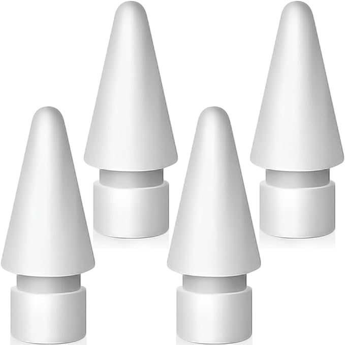 SIXFU Replacement Tips for Apple Pencil 2nd Generation/ 1st Generation Tips, iPencil Nibs Accessories for iPad Pro Pencil 2/1 Gen(4 Pack)