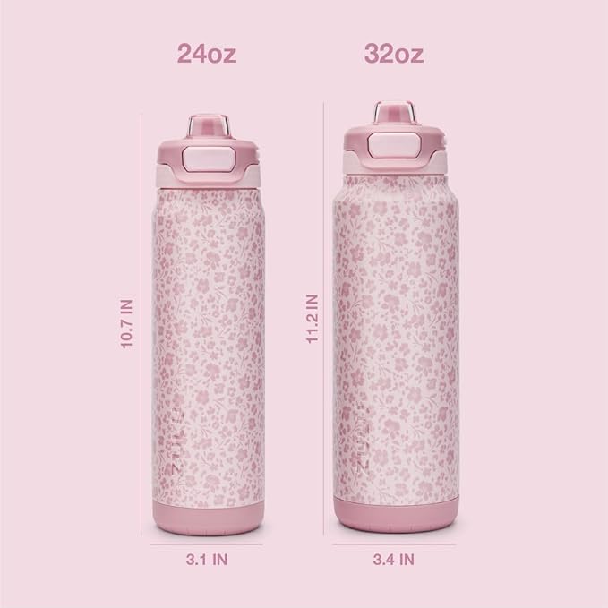 ZULU Powerfill Pro 32oz Stainless Steel Water Bottle - You're Wild Flower