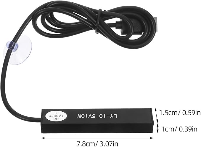 COHEALI Mini Aquarium Heater Small Tank Heater for Betta Fish and Aquatic Turtles 10w USB Abs Material Space Saving Design for 2-5l Turtle Aquariums and Small Betta Fish Tank Setups