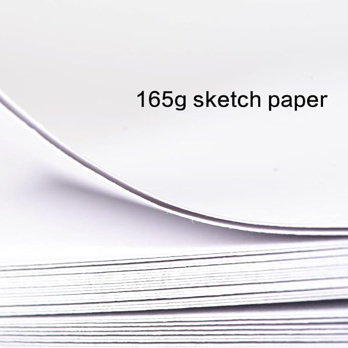 Mifuner Square 5.1x 5.1 165gsm Colored Pencil Paint Journal Hardbound 128pgs (64Sheets Front Back Cold Pressed) Travel for Colored Pencil Sketch Handmade Cloth Cover Notebook. Cherry