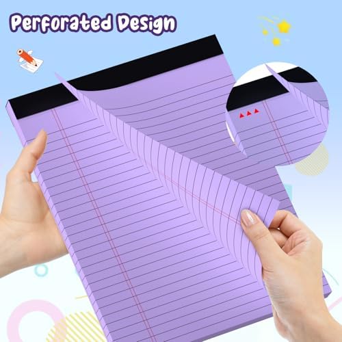 3pcs Legal Pads 8.5 x 11 Note Pads, Colored Legal Notepads 8.5 x 11