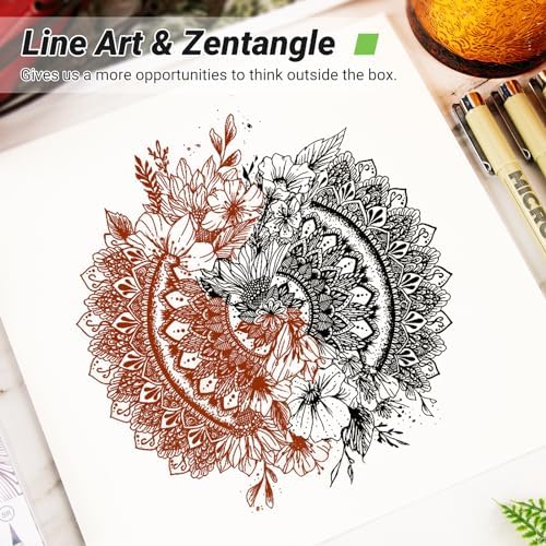 KERIFI Sepia Micro Pen Set, 12 Assorted Sizes Fineliner Ink Art Drawing Pens, Water-Resistant Archival Ink Multiliner Pens for Illustration Technical Sketching Manga Scrapbooking Journaling Zentangle