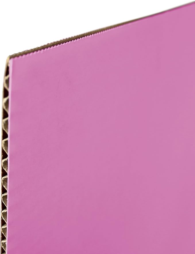 Flipside Products 18" x 48" Pink Project Boards, Pack of 24, Trifold, Presentation Board, DIY Projects, Small Display, Science Fair, Classroom, Clubs, 4H, Graduation