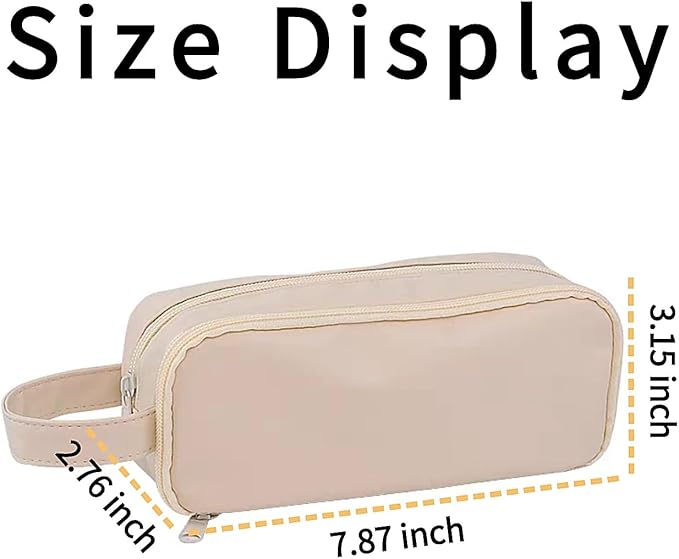 Big Capacity Pencil Case 5 Compartments Large Pencil Pouch Pen Bag Pencil Box Holder Organizer Simple Storage Aesthetic Stationery Cosmetic for Adults Men Women College Office Essentials (Blue)