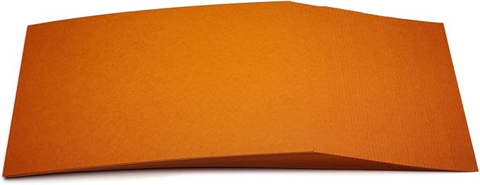 PPAPPAPPIYO 50 Pack 3x5 Colored Index Cards, 180gsm Premium Textured Blank Flash Cards, Heavyweight Cardstock for Study, Recipes, and DIY Crafts (orange)