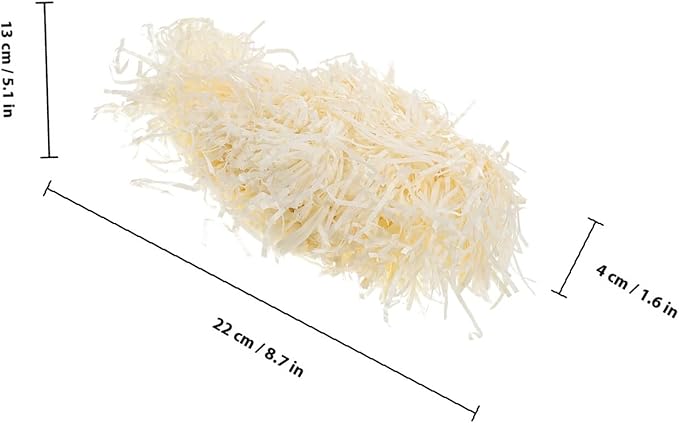 GETAJGHSD Natural Raffia Paper Shred Filler for Boxes 100g Pack, Ivory Crinkle Shredded Tissue Paper for Basket Packaging and Party Decoration Supplies