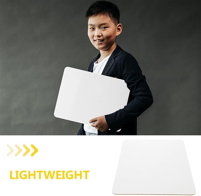 Gadpiparty 2pcs Double-Sided 9x12 Inch Dry Erase Lapboards, Compact Erasable White Boards and Students, Personal Handheld Writing Boards for Classroom and Home Use