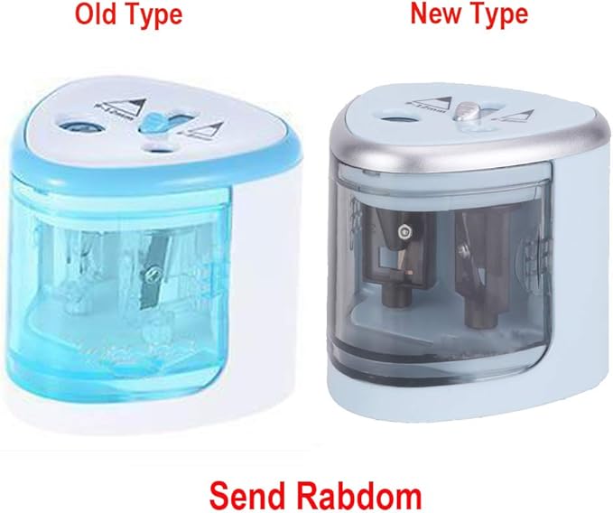 Electric Pencil Sharpener BE-TOOL 2 Holes Automatic Desk Pencil Cutter Battery Operated for Kids School Classroom Office Home and Stationery Gifts Blue
