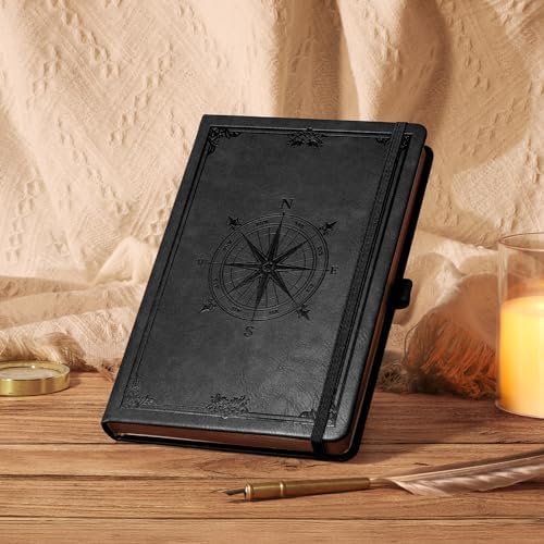 AHGXG Thick Dotted Notebook, 320 Numbered Pages, A5 (5.75'' X 8.38'')