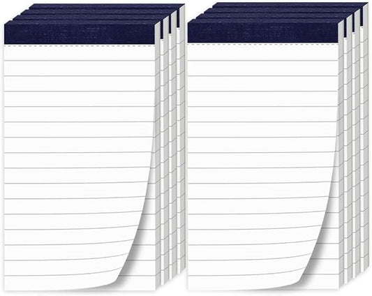 8 Pack Notepads for Daily Planning and Organization of Work 3x5 Inch 50 Sheets Small Lined Writing Memo Pads Refills Easy Tear Off no Rip Writing Pads Each Pad Narrow Ruled Mini Pocket Perforated