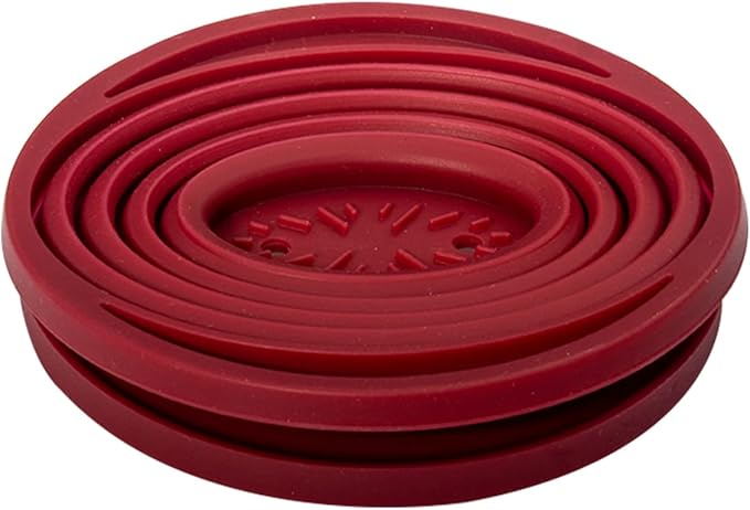 Collapsible Coffee Filter Rubber Coffee Maker Reusable Coffee Dripper For Hiking, Camping, Home, Office (Red)