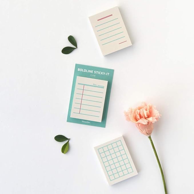 Monolike Boldline Sticky-It - 5p Set Self-Adhesive Memo Pad 50 Sheets