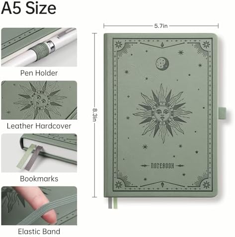 EMSHOI Blank Journal Notebook, 192 Pages, A5 Size (5.7'' x 8.3'')