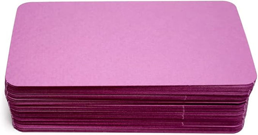 PPAPPAPPIYO 3.5x2 rounded corner index cards180gsm Thick Cardstock, Blank Colored Flash Cards for Study, Notes, Business Cards & Labels, Small Notecards 100 Pack (purple)
