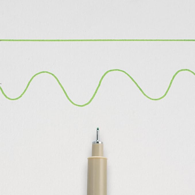 SAKURA PIGMA MICRON 05 FINELINER PEN, 0.45MM LINE WIDTH, PACK OF 2 (Fresh Green)