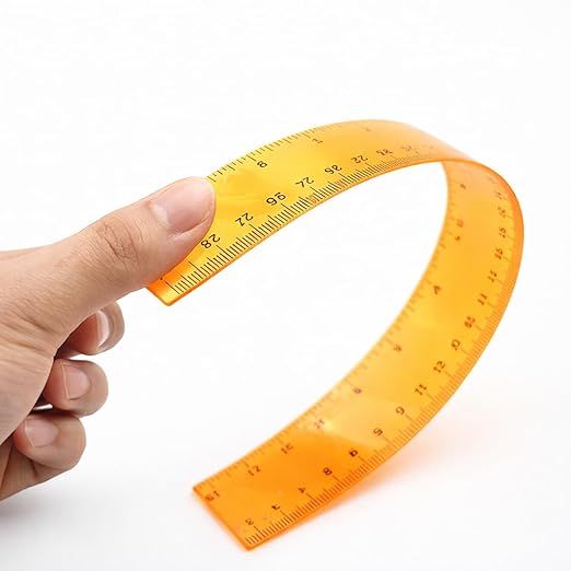 12-Inch Colorful Plastic Rulers - 7 Pack, Clear Rulers with Centimeters, Millimeters & Inches, Ideal for Kids, School Supplies, and Classroom Use, Assorted Colors