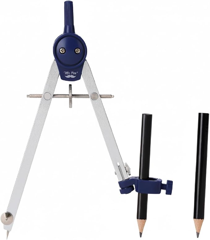 Mr. Pen- Compass for Geometry, Compass with Pencil, Compass Drawing Tool, Drawing Compass, Math Compass, Drafting Tools, Drawing Tools, Geometry Compass, Circle Drawing Tool