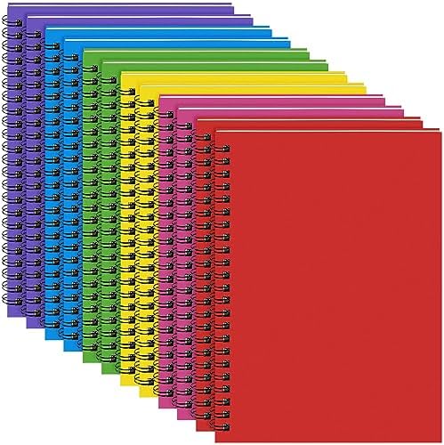 Yahenda Spiral Notebook College Ruled Journals Notebooks Lined 8.3 x 5.5 Inch Note Books Bulk A5 Writing Notebooks Thick Paper Notebook for Office Business School Supplies (Mixed Colors,18 Pcs)