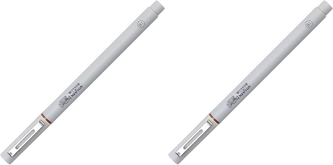 Winsor & Newton Fineliner Fine Point Pen, 0.1mm Tip, Sepia (Pack of 2)