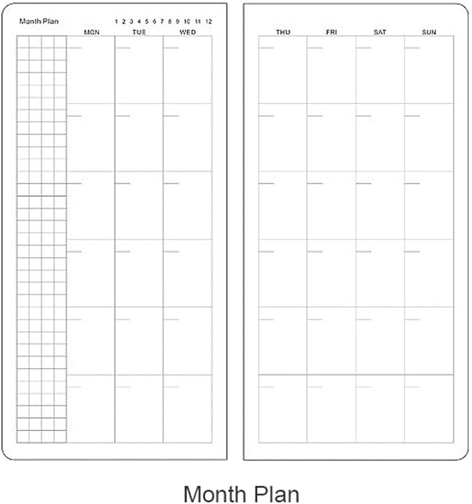 Undated Pocket Weekly Planner Schedule Organizer Agenda Year Month Week Plan A6 Notebooks (A6 undated planner Red)
