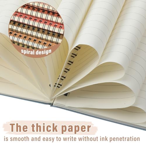 Fuutreo 6 Pack Spiral Notebook 10.5x7.45 Notebook,Lovely Color,Nut