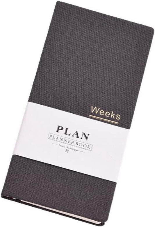 Undated Pocket Weekly Planner Schedule Organizer Agenda Year Month Week Plan A6 Notebooks (A6 undated planner Gray)