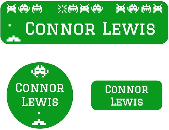 Name Bubbles - Kids Custom Name Labels for Daycare, School, Camp (102 Labels) - Personalized Waterproof Name Stickers for Clothes Tags, Lunch Boxes, Water Bottles, & School Supplies (Arcade)