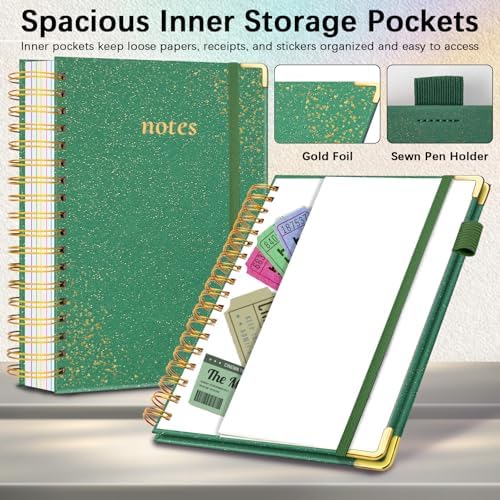 Hardcover Spiral Notebook with Tabs & Dividers, 8.5"x10" 5 Subject