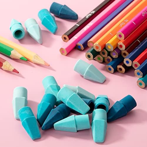 Mr. Pen- Pencil Top Erasers, 480 Pack, Blue Shades, Latex-Free