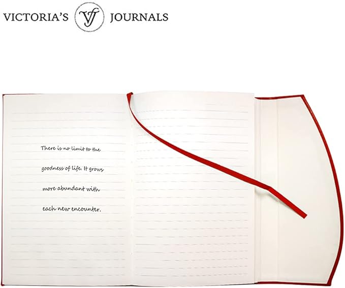 VICTORIA'S JOURNALS Magnet Journal, Carving Vintage Notebook Faux Leather Hard Cover Personal Diary Lined Pages Ribbon Bookmark, 8'' x 5.7''