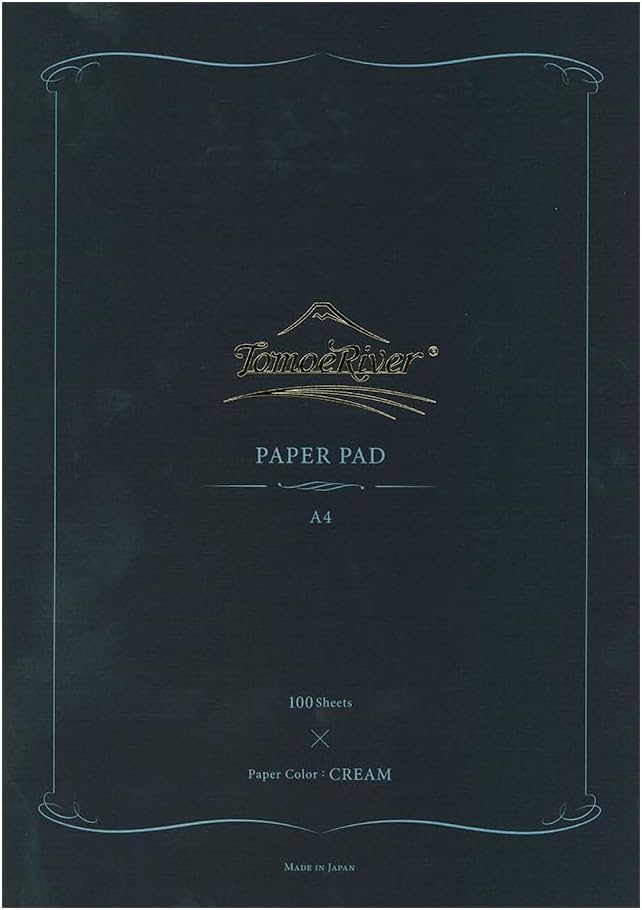 Tomoe River FP 52gsm Glue-bound Paper Pad by SANZEN, 8.27 x 11.7 Inches (A4-size), Cream, 100 Sheets (SR-A4LC)