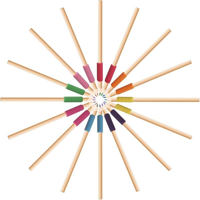 Soft Cushion Pencil Grips 40 Pcs Writing Drawing Aid Pen Holder for Kids, Students, Adults Random Assorted Color