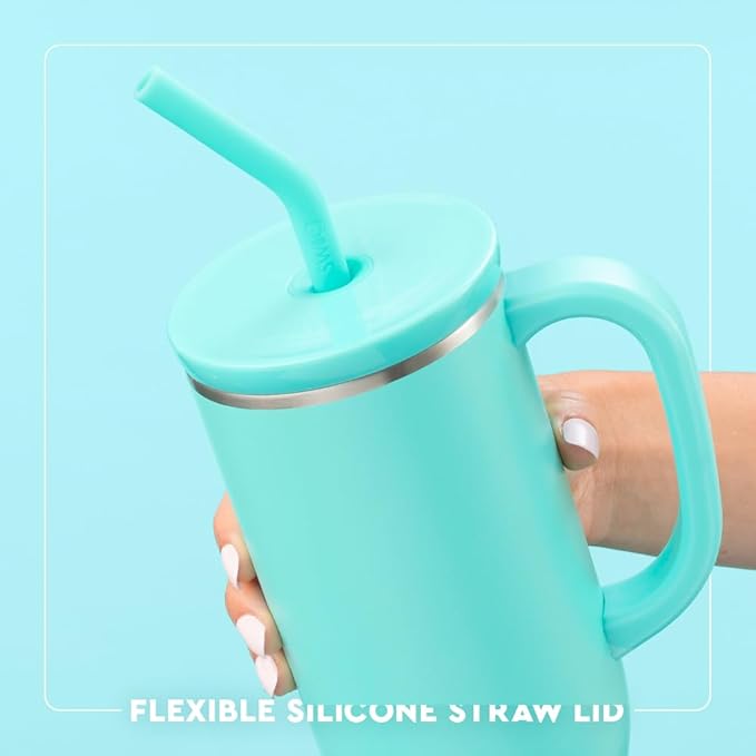 Swig Life 30oz Mega Mug, 30oz Tumbler with Handle and Straw, Large Insulated Tumblers, Cup Holder Friendly Travel Mug, Stainless Steel 30 oz Tumbler, Reusable Insulated Water Bottle (Sweet Pea)