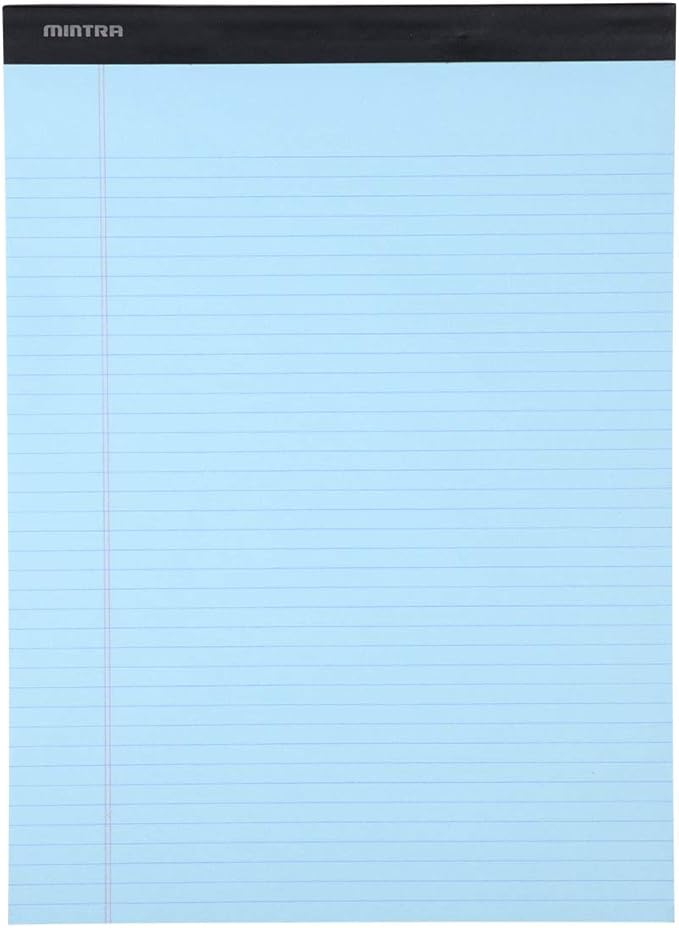 Mintra Office Colorful Legal Pads - Includes 2 Blue, 2 Pink, and, 2 Green Writing Pads, Micro Perforated Lined Sheets, Ideal for Professional & Personal Use, 8.5"x11" Narrow Ruled, 6 pack Pastel Set 2