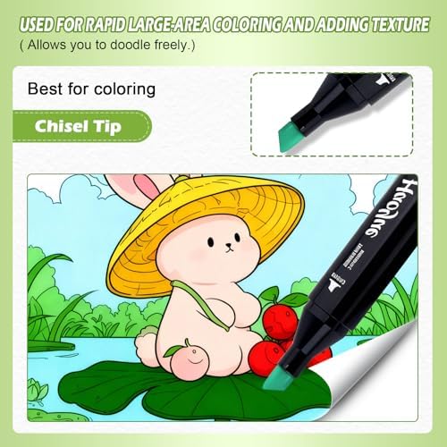 100 Colors Alcohol Markers, Dual Tip Fine & Chisel Pens, Art Markers Sketch Pens Permanent Alcohol Based for Adults Coloring Books Illustration Sketching Painting Art Supplies