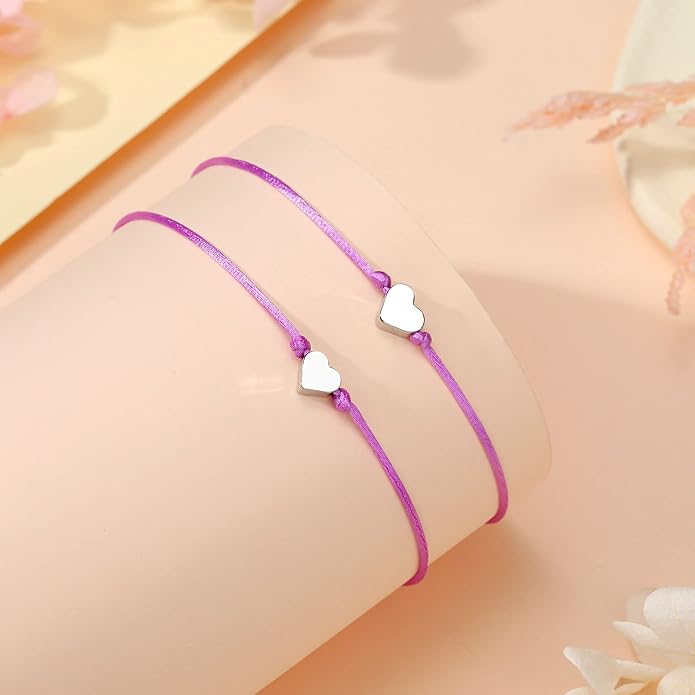 UNGENT THEM Big & Small Heart Bracelets Back to School Gifts for Girls