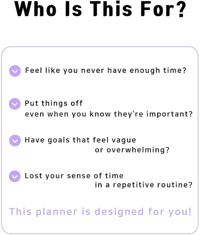 MOTEMOTE 10-Minute Planner 100 DAYS – Undated Daily Planner with Time Blocking, Goal Setting & Reflection – Boost Productivity & Build Better Habits in Just 10 Minutes a Day, Study Plan, Color Chip Edition ( Violet )
