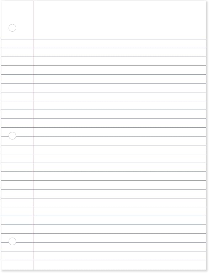 Mead Loose Leaf Paper,Wide Ruled Filler Notebook Paper,8" x 10-1/2",400 Sheets,Fits 3-Ring Binder (150036-ECM),(Pack of 4)