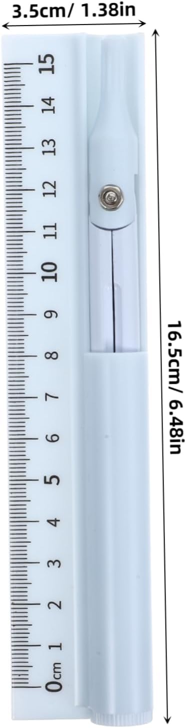 Multi-Function Geometry Compass Set Ruler and Protractor Precision Drawing Tools for Students Small Size Sturdy Plastic for Math Class and Exam Preparation