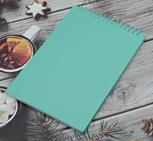 Yansanido Top Bound Spiral Notebook, 3 Pcs 3 Color A5 Size Thick Plastic Hardcover 8mm Ruled Paper 80 Sheets (160 Pages) Journal for School and Office Supplies (Light Color)